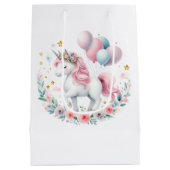 Pastel Unicorn Medium Cadeauzakje (Achterkant)