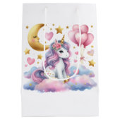 Pastel Unicorn Medium Cadeauzakje (Achterkant)