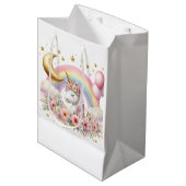 Pastel Unicorn Medium Cadeauzakje (Voorkant Gekanteld)