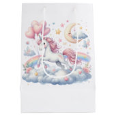 Pastel Unicorn Medium Cadeauzakje (Achterkant)