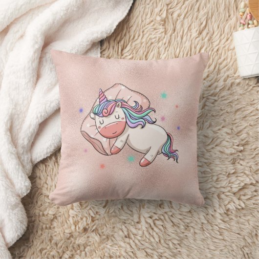 Pastel Unicorn met Matching Back Kussen (Deken)