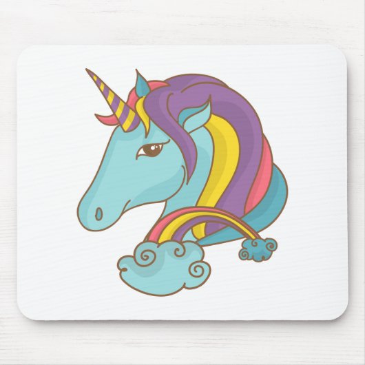 Pastel Unicorn Muismat (Voorkant)