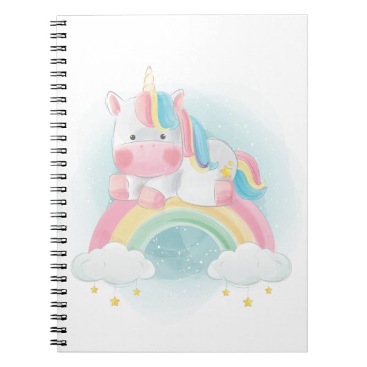  pastel Unicorn Notitieboek (Voorkant)