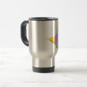 pastel Unicorn op de krab Reisbeker (Voorkant links)