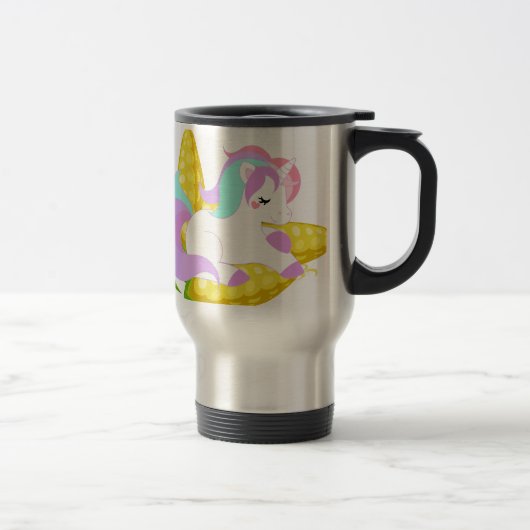 pastel Unicorn op de krab Reisbeker (Rechts)