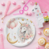 Pastel Unicorn Papieren Bordje (Feest)