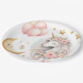 Pastel Unicorn Papieren Bordje (Gekanteld)