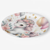 Pastel Unicorn Papieren Bordje (Gekanteld)