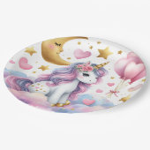 Pastel Unicorn Papieren Bordje (Gekanteld)