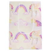 Pastel Unicorn Pegasus Medium Cadeauzakje (Achterkant)