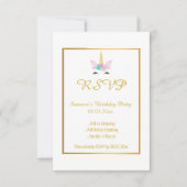 PASTEL UNICORN RAINBOW 2 ALL Occasion RSVP Kaart (Voorkant)