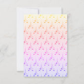 PASTEL UNICORN RAINBOW 2 ALL Occasion RSVP Kaart (Achterkant)
