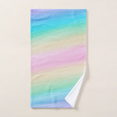 Pastel Unicorn Rainbow Waterverf #2 Bad Handdoek (Handdoek)