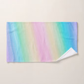 Pastel Unicorn Rainbow Waterverf #2 Bad Handdoek (Handdoek)