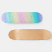 Pastel Unicorn Rainbow Waterverf #2 Persoonlijk Skateboard (Horizontaal)