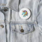 Pastel Unicorn Ronde Button 5,7 Cm (In situ)