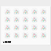  pastel Unicorn Ronde Sticker (Vel)
