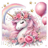 Pastel Unicorn Ronde Sticker