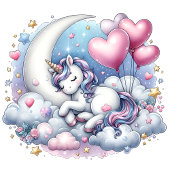 Pastel Unicorn Ronde Sticker