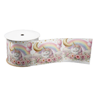 Pastel Unicorn Satijnen Lint