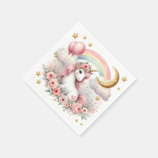 Pastel Unicorn Servet (Hoek)