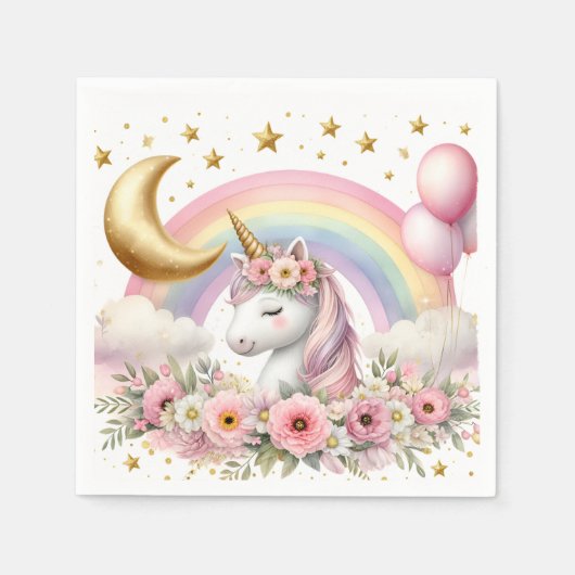 Pastel Unicorn Servet (Voorkant)