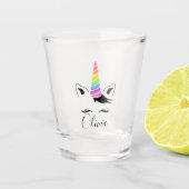 pastel Unicorn Shot Glas (Voorkant)