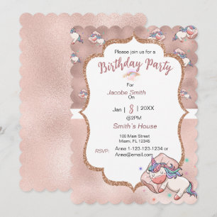 Pastel Unicorn Slaapgroet Kaart