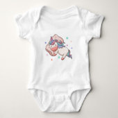 Pastel Unicorn slapen Romper (Voorkant)