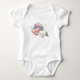 Pastel Unicorn slapen Romper