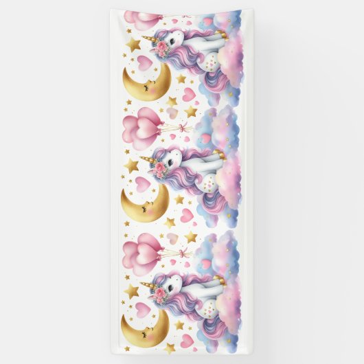 Pastel Unicorn Spandoek (Verticaal)