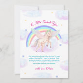 Pastel Unicorn Star Rainbow Fairytale Baby Shower  Bedankkaart (Voorkant)