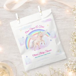 Pastel Unicorn Star Rainbow Fairytale Baby Shower  Bedankzakje