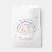 Pastel Unicorn Star Rainbow Fairytale Baby Shower  Bedankzakje (Voorkant)