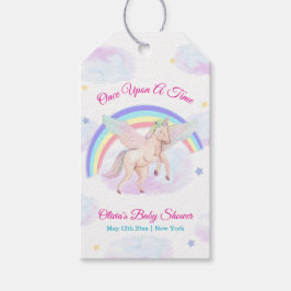 Pastel Unicorn Star Rainbow Fairytale Baby Shower  Cadeaulabel