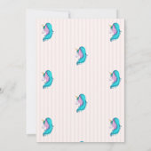 Pastel Unicorn striped Hallo Little One Birthday Kaart (Achterkant)