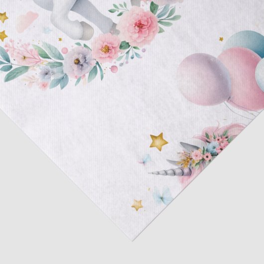 Pastel Unicorn Tissuepapier (Detail)