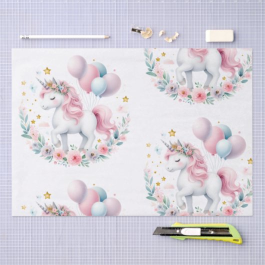 Pastel Unicorn Tissuepapier (Craft)