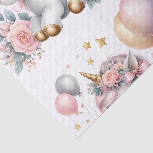 Pastel Unicorn Tissuepapier (Detail)