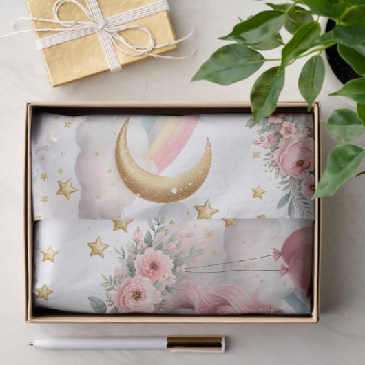 Pastel Unicorn Tissuepapier (Geschenk)