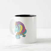 Pastel Unicorn Tweekleurige Koffiemok (Voorkant links)
