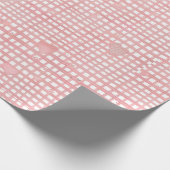 Pastel Valentijn Gingham Inpakpapier (Hoek)