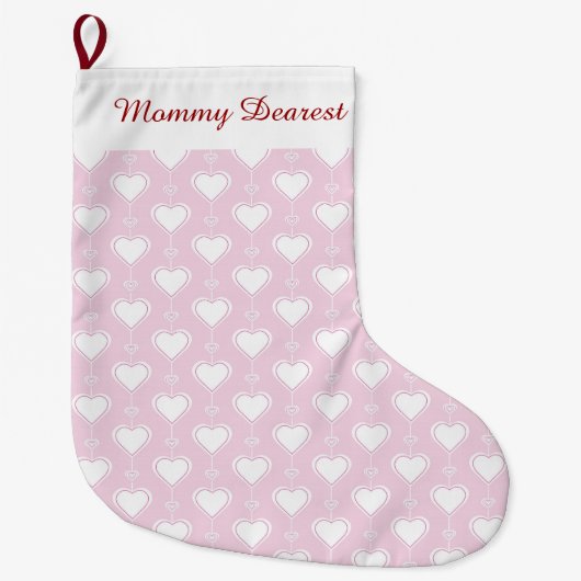 Pastel Valentijn Hearts Grote Kerstsok (Voorkant)