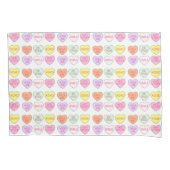 Pastel Valentijnsdag Snoep Conversation Hearts Kussensloop (Voorkant)