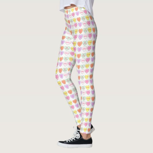Pastel Valentijnsdag Snoep Conversation Hearts Leggings (Links)