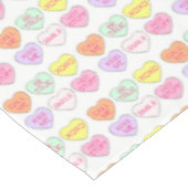 Pastel Valentijnsdag Snoep Harting Love Print Tafelkleed (Gekanteld)
