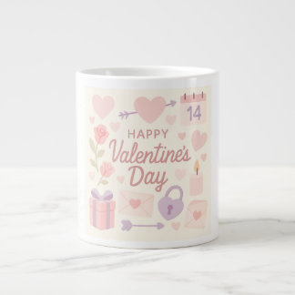 Pastel Valentine's Day Mug  Grote Koffiekop