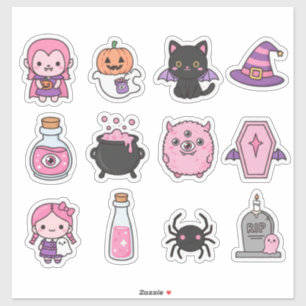 Pastel Vampier En Griezels Sticker Set