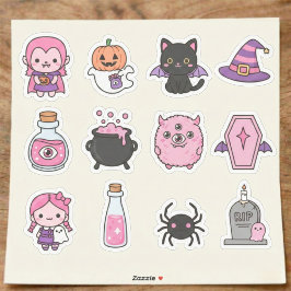 Pastel Vampire And Creepy Friends Stickers