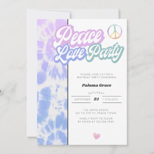 Pastel van de Vredesliefhebber Kaart (Voorkant)